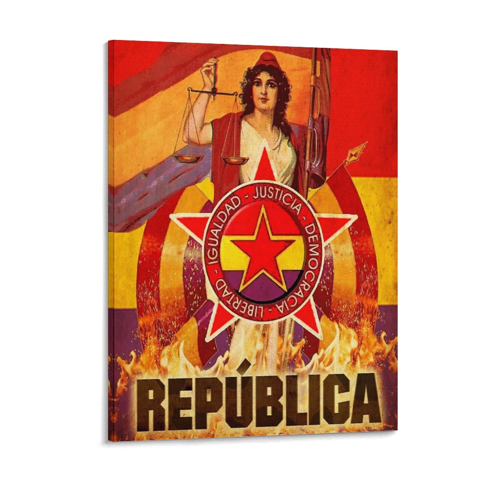 Art Print Framed - Hiçbir Pasaran İspanyol Devrimi İç Savaş