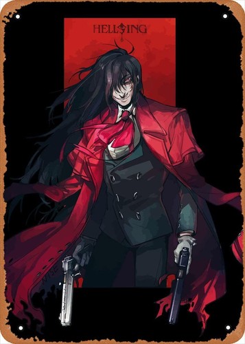 Anime Poster Print - Anime Metal Poster Hellsing figür posteri