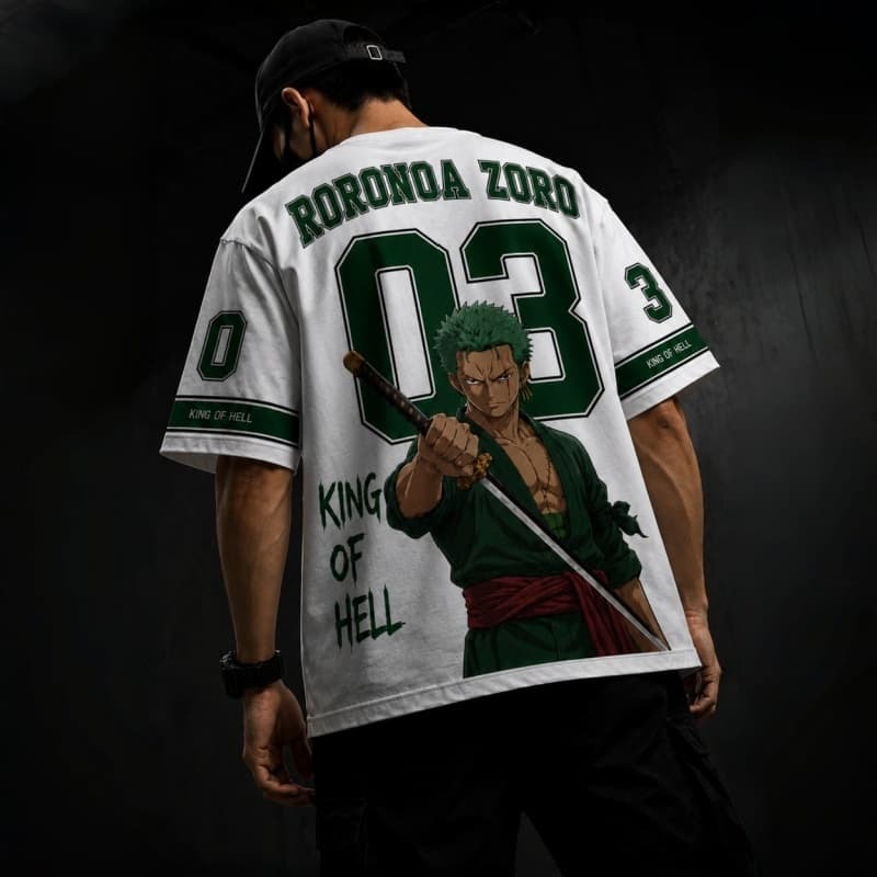 Anime Merchandise T Shirt - One Piece Roronoa Zoro Modaya Uygun