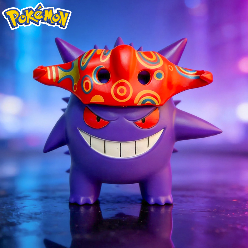 Anime Merchandise From Japan - Stokta Maske Takmış Pokemon Gengar Figürü,