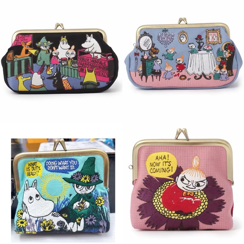 Anime Merchandise Bag - Kawaii Anime Moomins Serisi Mini Bozuk