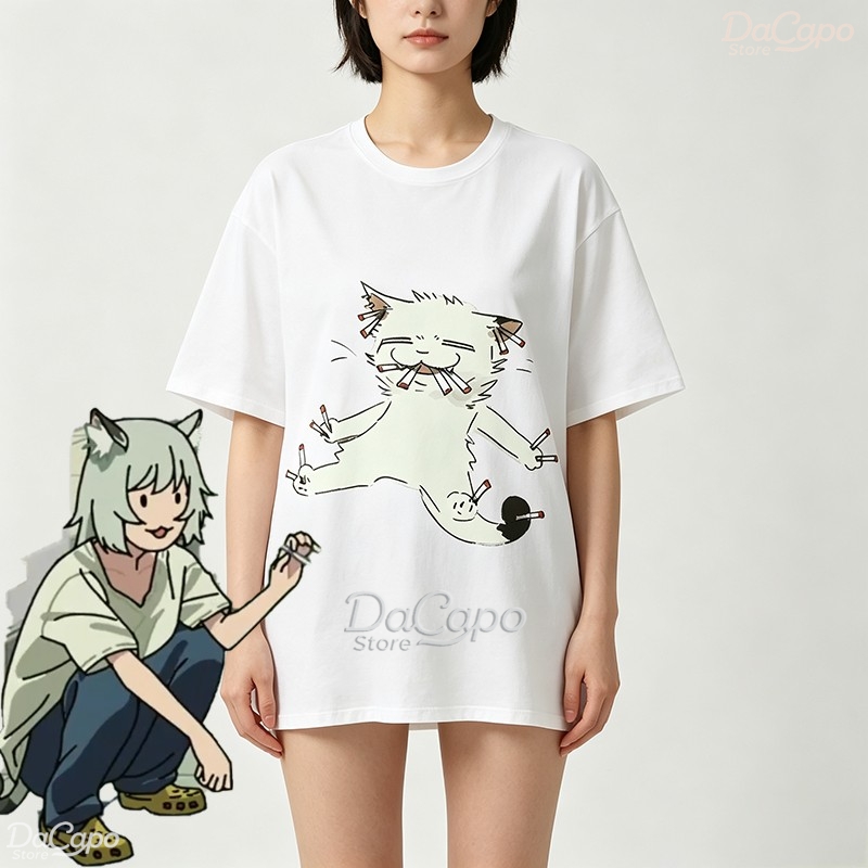 Chainsmoker Kedi Yaniko Satou  - Anime Merchandise T Shirt incelemesi ve fiyatı