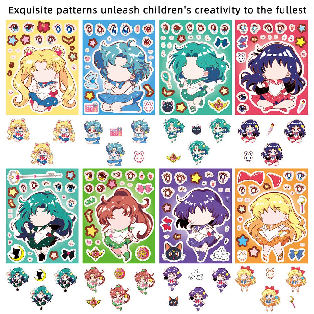 8/16 adet Sailor Moon yüz deği - Anime Poster Print incelemesi ve fiyatı