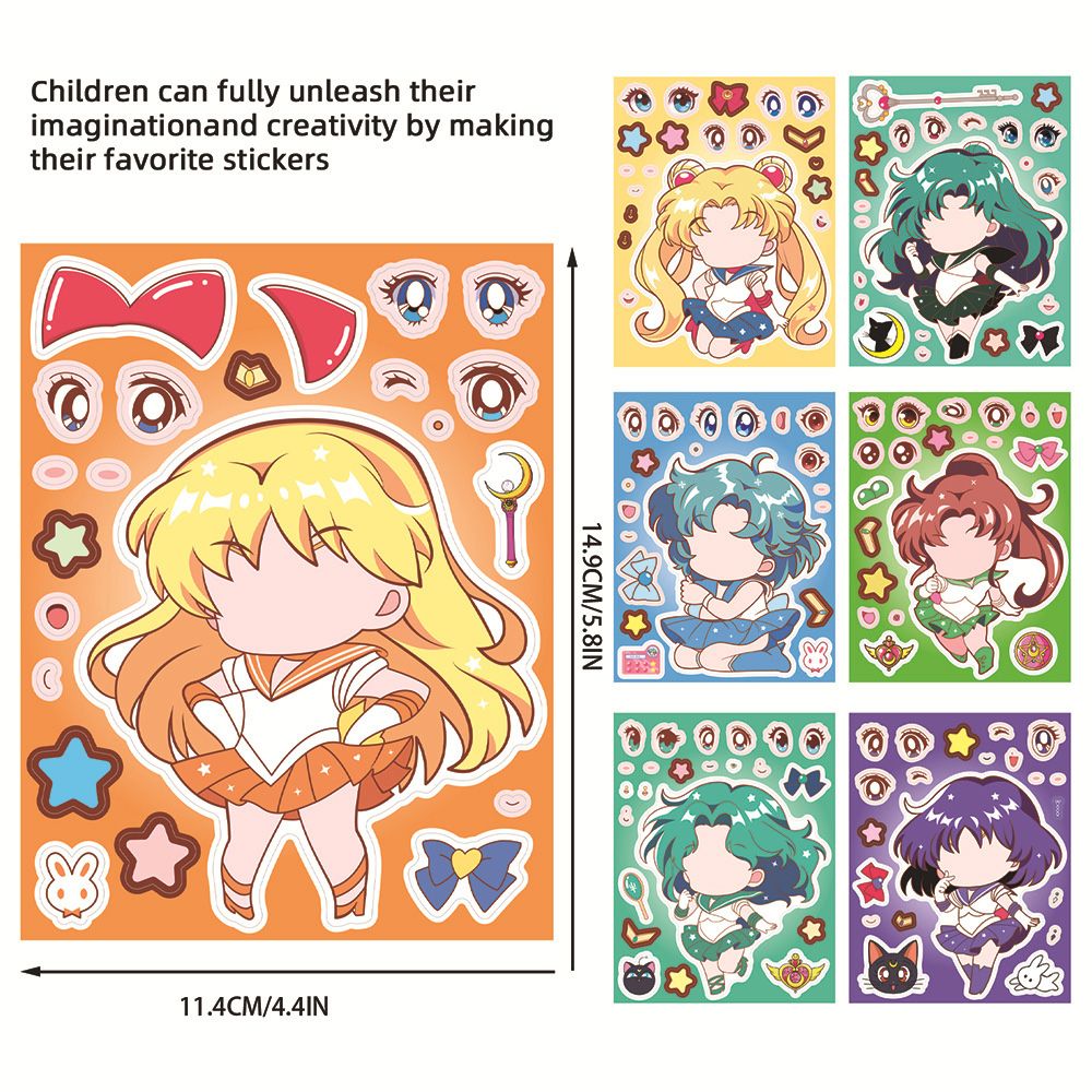 8/16 adet Sailor Moon yüz deği - Anime Poster Print incelemesi ve fiyatı