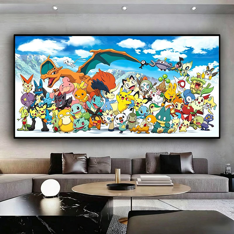 Pokémon Kanvas Dekoratif Tablo - Anime Poster Print incelemesi ve fiyatı