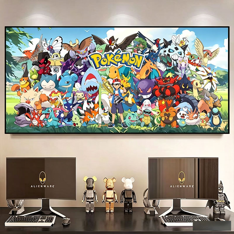 Pokémon Kanvas Dekoratif Tablo - Anime Poster Print incelemesi ve fiyatı