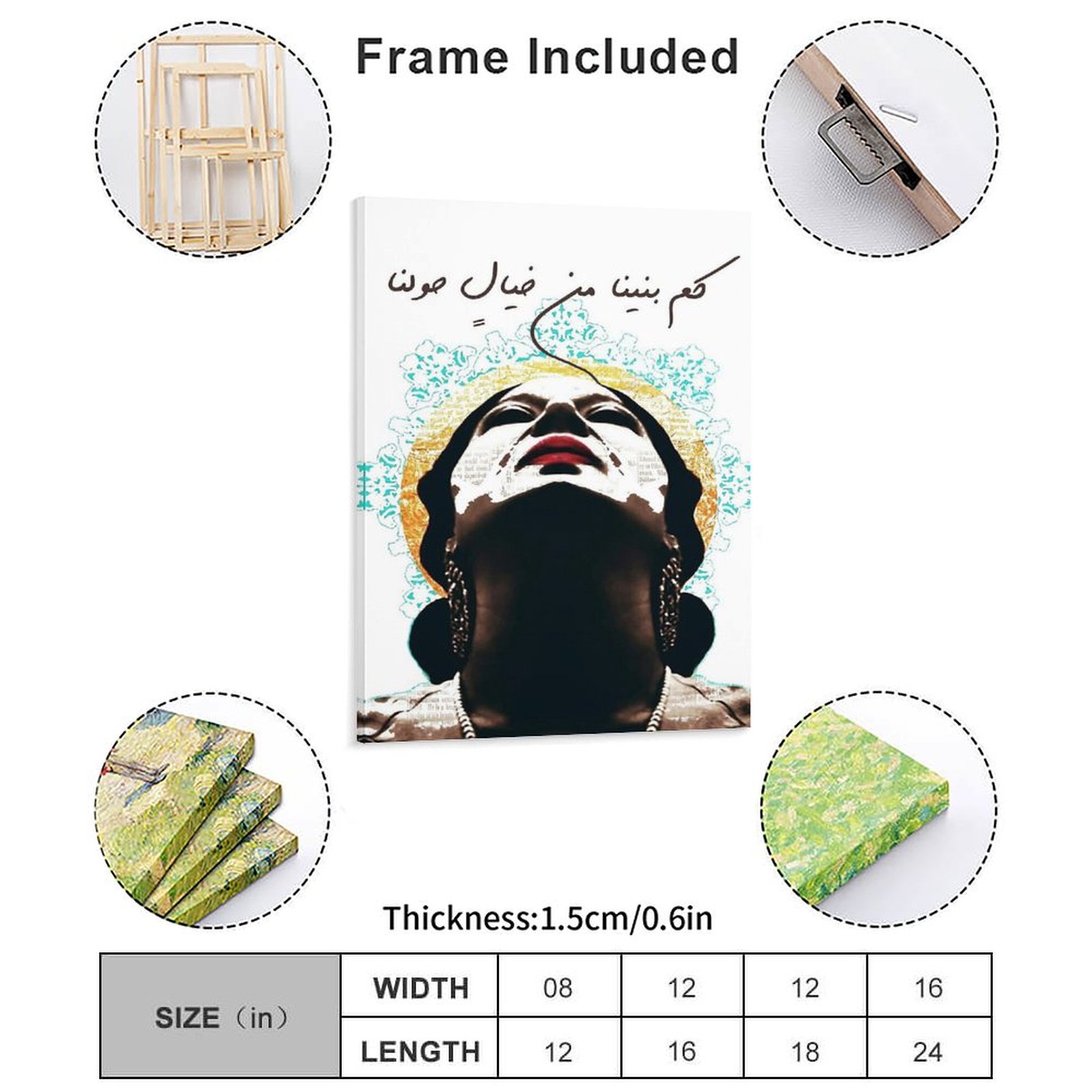 Umm Kulthum Tuval Boyama Poste - Art Print Framed incelemesi ve fiyatı
