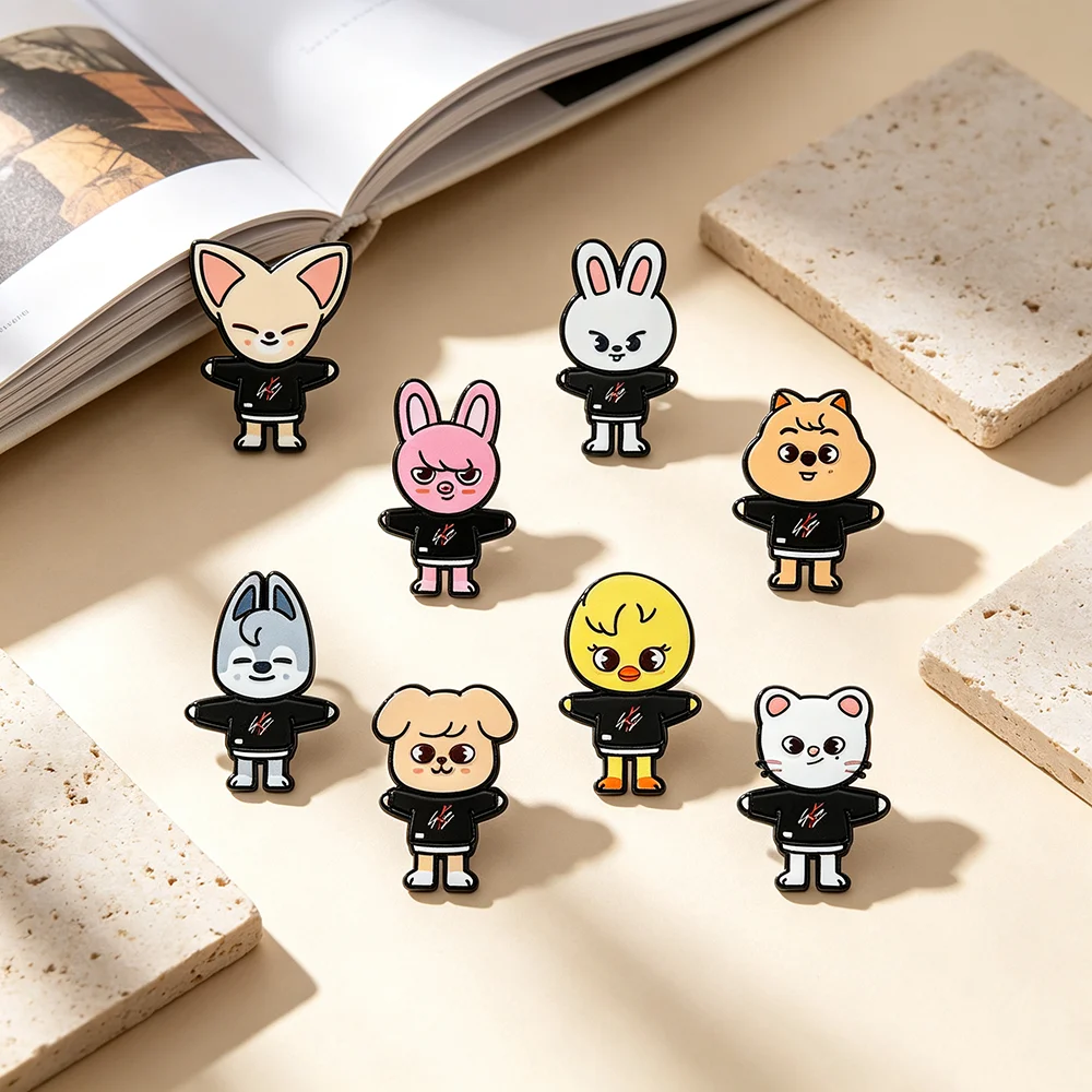 8 adet KPOP çizgi film karakte - Enamel Pin Set incelemesi ve fiyatı